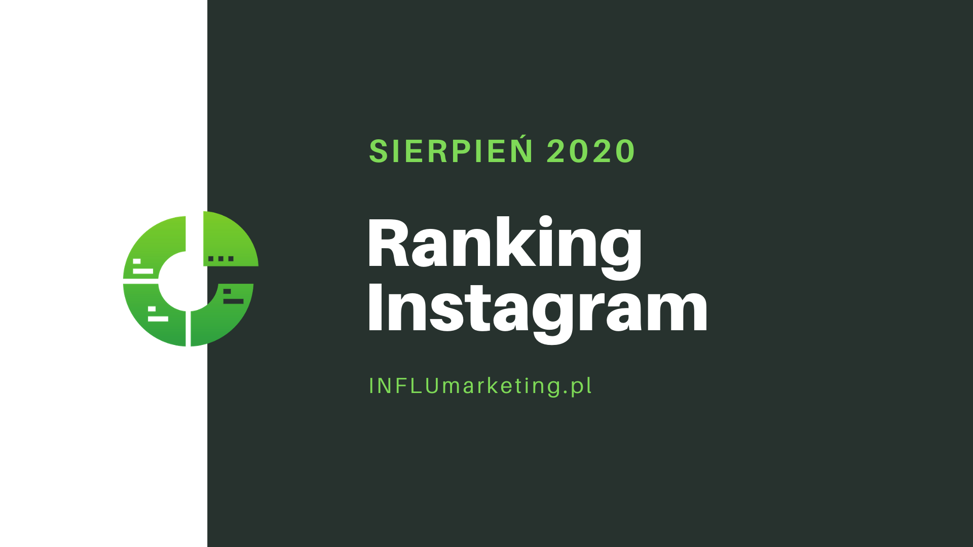 Ranking Instagram Polska 2020 sierpień cover