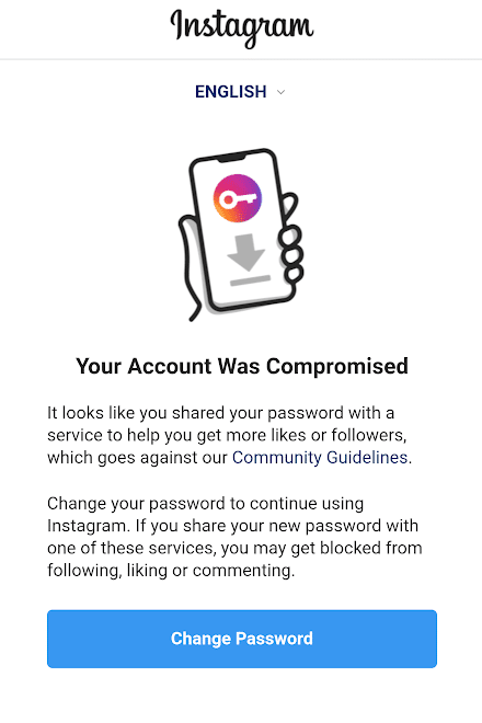 your account was compromised